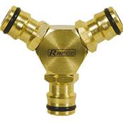 Raccord arrosage triple mâle laiton