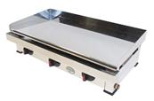 Plancha gaz avec plaque de cuisson chromée et polie 12.6 kw 800x400x240mm