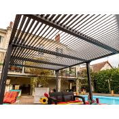 Pergola bioclimatique aluminium XXL anthracite 21,52 m2