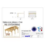 Pergola Adossée Bois Douglas France Carport Auvent terrasse 400x450cm H 250cm