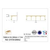 Abri Toit Plat Adossé Bois Douglas France Carport Auvent voiture 350x1250cm H 250cm