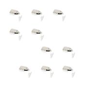 Lot 10 serrures bascule meubles Fast Latch acier plastique blanc