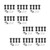 Lot 10 kits pieds réglage meubles pré-assemblée haut. 120mm réglable 118-135mm plastique Noir