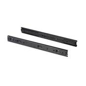 Lot 5 jeux Coulisses tiroirs roulement billes haut. 45mm prof. 500mm sortie totale Noir