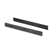 Lot 5 jeux Coulisses tiroirs roulement billes haut. 45mm prof. 600mm sortie totale Noir