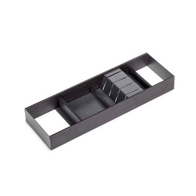Orderbox Porte-couteau tiroir 150x470mm Acier Bois Anthracite