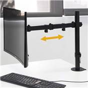 Supports écrans table inclinables pivotants 360° simples acier peints noir