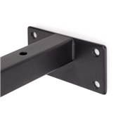 Jeu supports étagères bois Shelf droit tube carré Acier noir