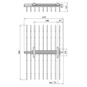 Porte-pantalons double amovible Self pour armoire, Acier et Plastique, Chromé