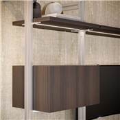 Lot consoles 5 étagères bois la structure Zero planches non incluses Zamak gris pierre