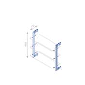 Kit cadre modulaire Zero matériel fixation murale alu. Zamak gris pierre