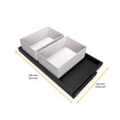 Kit châssis coulissant fermeture souple armoires réglable mod. 600mm Gris pierre