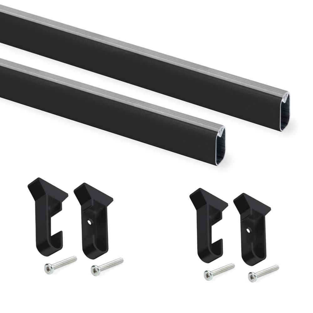 Tringle à Vêtements Ovale Métal - 1500 Mm - Acier Chromé - Pour Armoire & Rangement