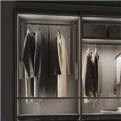 Penderie rabattable armoire Sway 600 - 830mm Acier alu. plastique titane