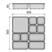 Kit 10 seaux organisateurs Cube tiroirs plastique Transparent