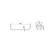 Porte-verres meubles Supra 1 rangée long. 340mm Acier Chromé