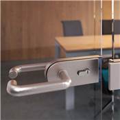 Poignées serrures portes verre intérieur Modèle U acier inoxydable