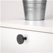 Lot 10 boutons meubles Uppsala diam. 30mm alu. noir