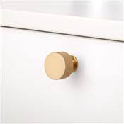 Lot 10 boutons meubles Argos diam. 30mm alu. Or