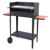 Barbecue charbon de bois 60 cm sur chariot roulant