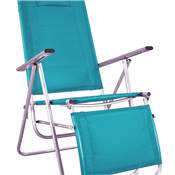 2 Fauteuils Grand Relax inclinable Finition aluminium Tissus textilene, NEPTUNO