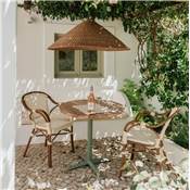 Table bistrot teck 80cm