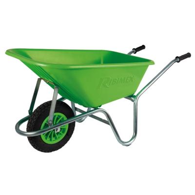 Brouette 100 litres bac plastique verte Ribimex PRGC100P