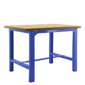 Établi métal bleu mdf capacité charge 600 kgs dim.865x1200x750mm à visser