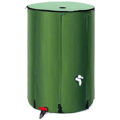 Récuperateur d'eau de pluie cuve 1000 litres avec robinet hauteur 98cm à monter vert