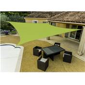 Voile d'ombrage rectangulaire vert anis 160g/m2 dim.3x4m
