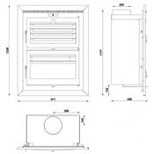 Poêle à bois en acier encastrable avec four 11.5 Kw HLI-200