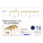 Abri Deux Pentes Adossé, Bois DOUGLAS Français,