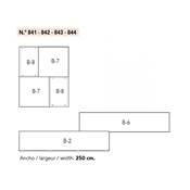 Ramis BLOCK, composition de 6 modules, largeur 250 cm