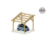 Abri 1 pente Bois Douglas France Carport Auvent voiture 450x400cm H 250cm