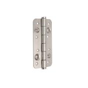 Lot 5 charnières porte sécurité 150x80mm anti-dégondage bords arrondis Acier Nickel satiné