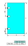 Charnière porte verre garniture inoxydable hor. embout 34mm porte 8-12mm acier inoxydable