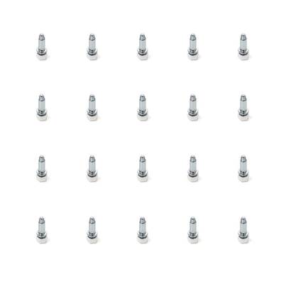 Lot 20 vérins réglage meubles base hexagonale M6 réglage 18mm Acier plastique