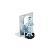 Lot 10 niveleurs circulaires M10 capuchon support meuble diam. 23mm Acier plastique Zingué