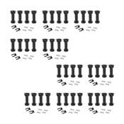 Lot 10 kits pieds réglage meubles pré-assemblée haut. 150mm réglable 148-165mm plastique Noir
