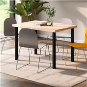 Lot 4 pieds table diam. 60mm H 830mm Acier noir