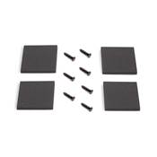 Jeu pieds rectangulaires Square table larg. 800mm Acier noir