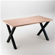 Jeu pieds Cross table larg. 695mm Acier noir