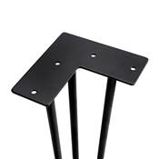 Lot 4 pieds Hairpin 3 fils par table haut. 710mm Acier noir