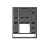 Organisateur tiroirs Alumount 450x500 alu. Anthracite