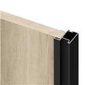 Kit quincaillerie armoire 2 portes couli. s f. souple Placard 74 poignée Sharp ép. 16mm Noir