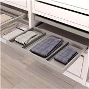 Kit châssis coulissant fermeture souple armoires réglable mod. 600mm Gris pierre