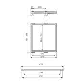 Kit 7 tringles pantalon cadre coulissage armoires Moka f. souple réglable mod. 800mm alu. Acier
