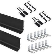 Kit 2 profils supérieurs Gola meubles cuisine long. 2,35m accessoires alu. noir