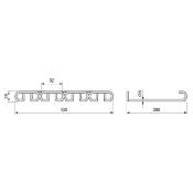 Support pour verres à pied 4 barres profondeur 280 mm