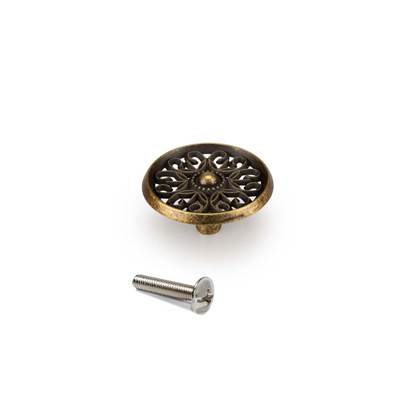 Lot 25 boutons meubles Tanger diam. 35mm Zamak Bronze